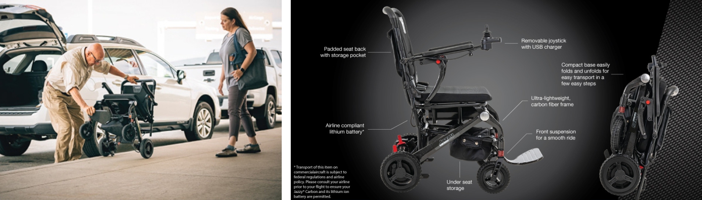 Pride Jazzy Carbon Power Wheelchair